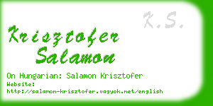 krisztofer salamon business card